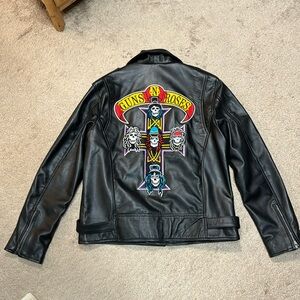 Guns and Roses leather biker jacket